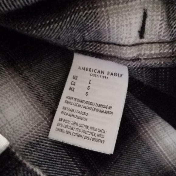 American Eagle Plaid " Shacket"  Sz- large.        Like New - Picture 6 of 6